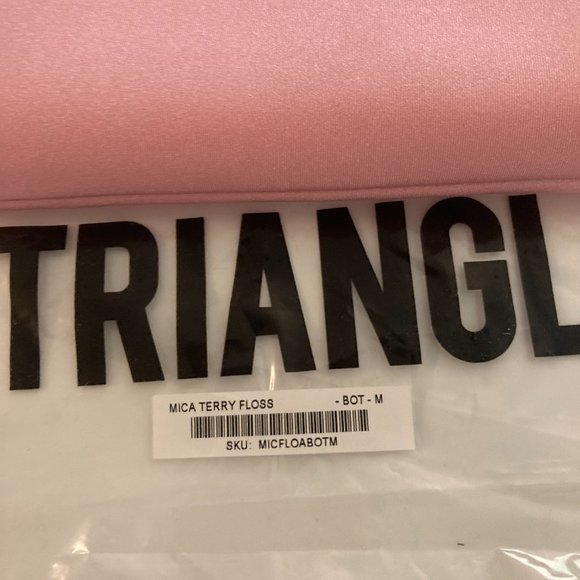 Triangl Mica Pink Terry Floss bikini top and bottom with bag Brand New Unopened - Picture 3 of 6